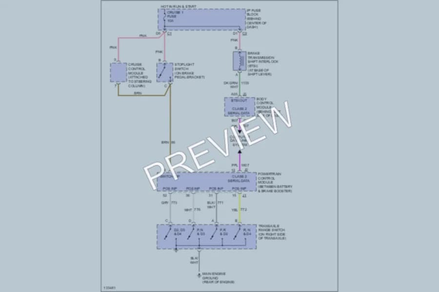 2002 Saturn SC1 Shift Interlocks wiring diagram preview