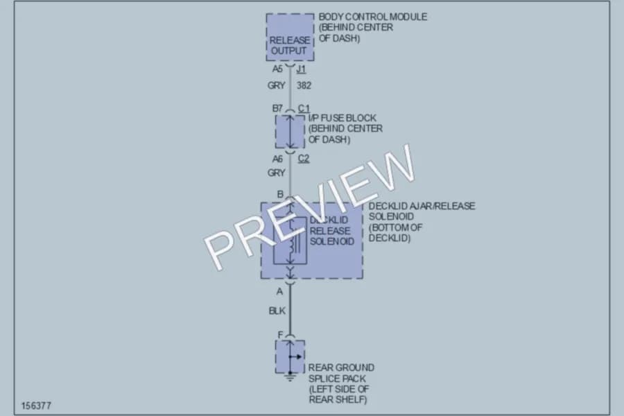 2002 Saturn SC2 Trunk Tailgate Fuel Door wiring diagram preview