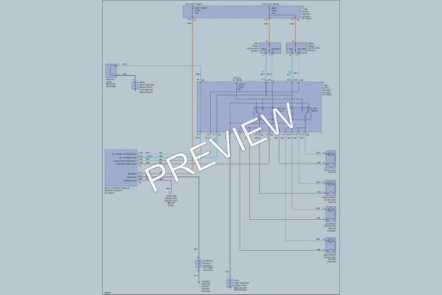 2002 Saturn SL2 Power Door Locks wiring diagram preview