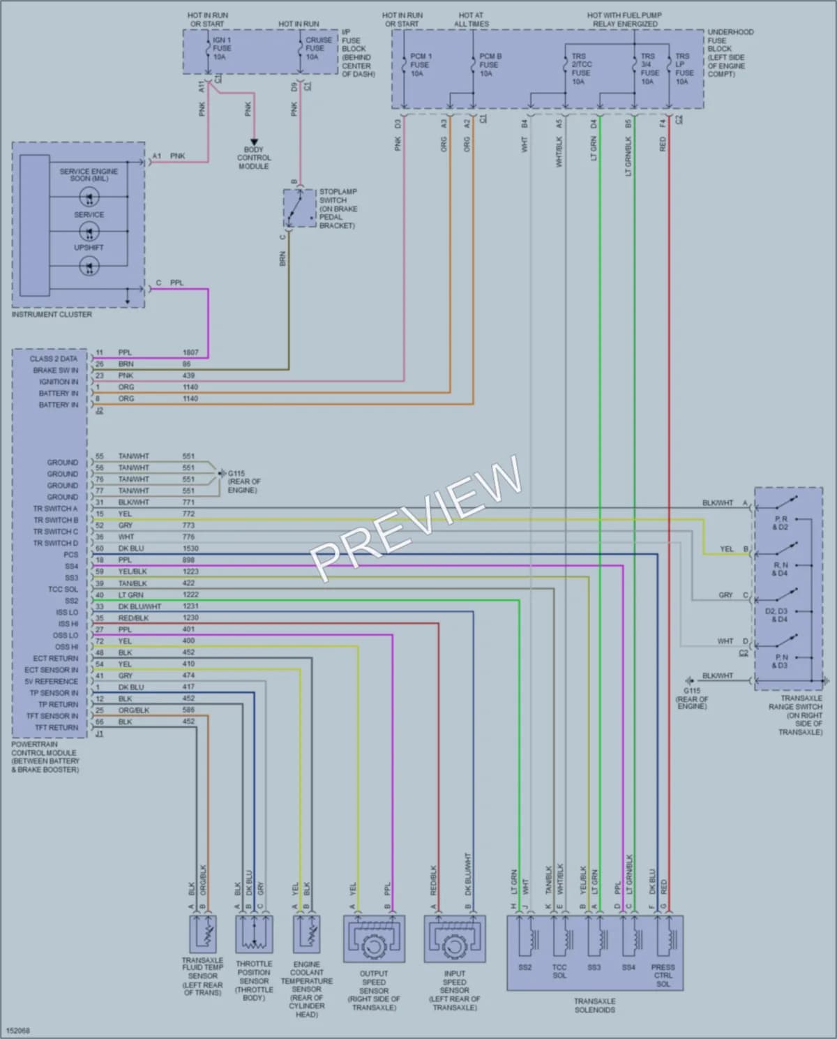 2002 Saturn SL2 Transmission wiring diagram preview
