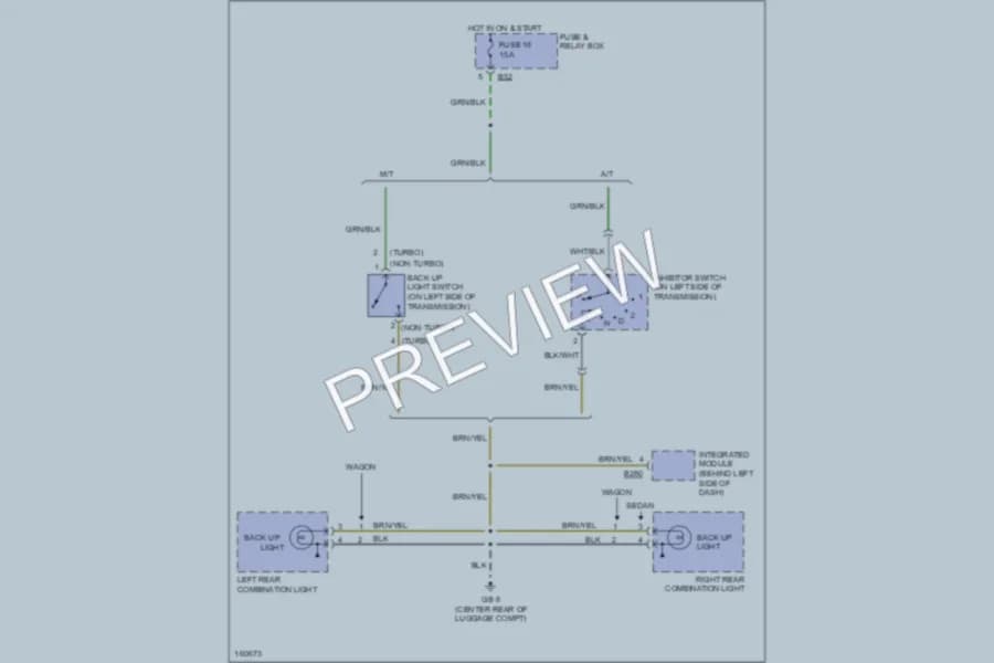 2002 Subaru Impreza Exterior Lights wiring diagram preview