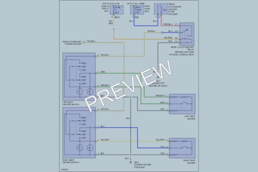 2002 Subaru Impreza Power Seats wiring diagram preview