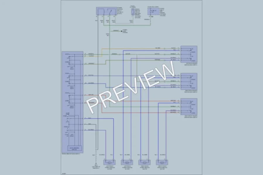2002 Subaru Legacy Power Windows wiring diagram preview