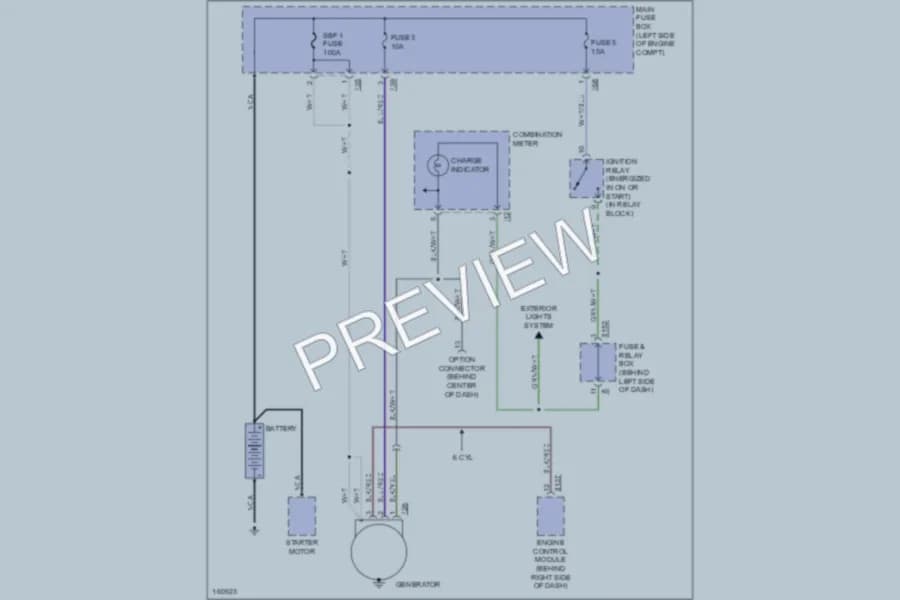 2002 Subaru Legacy Starting Charging wiring diagram preview