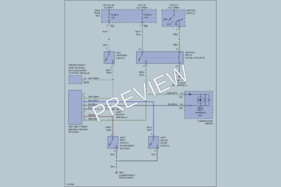 2002 Subaru Outback Warning Systems wiring diagram preview