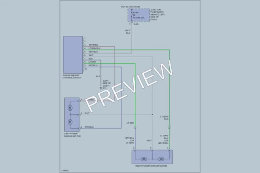 2002 Suzuki Esteem Power Mirrors wiring diagram preview