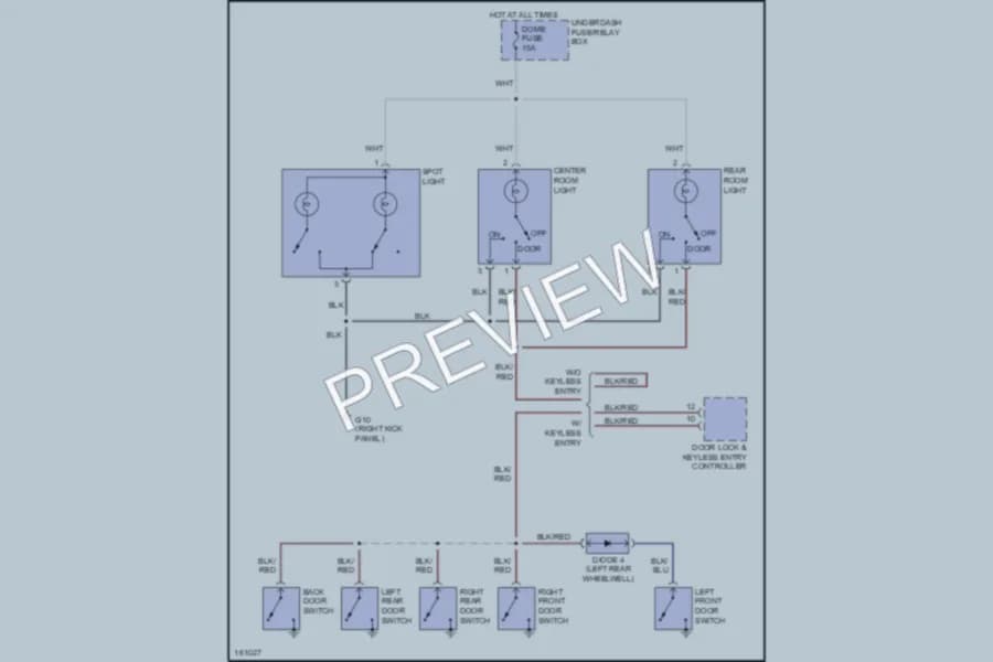 2002 Suzuki GrandVitara Interior Lights wiring diagram preview