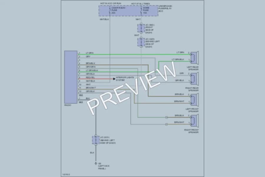2002 Suzuki GrandVitara Radio wiring diagram preview