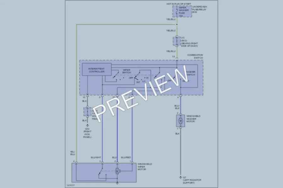 2002 Suzuki GrandVitara Wiper Washer wiring diagram preview