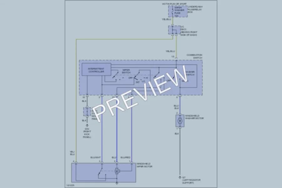 2002 Suzuki XL7 Wiper Washer wiring diagram preview