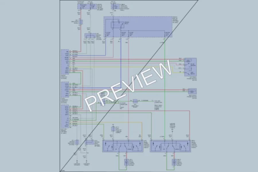 2002 Toyota Avalon Power Windows wiring diagram preview