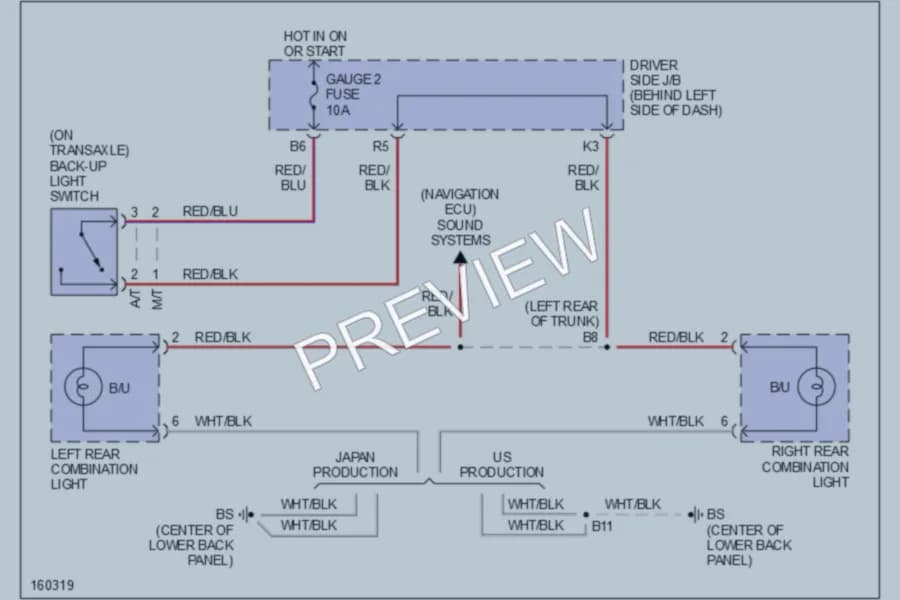 2002 Toyota Camry Exterior Lights wiring diagram preview