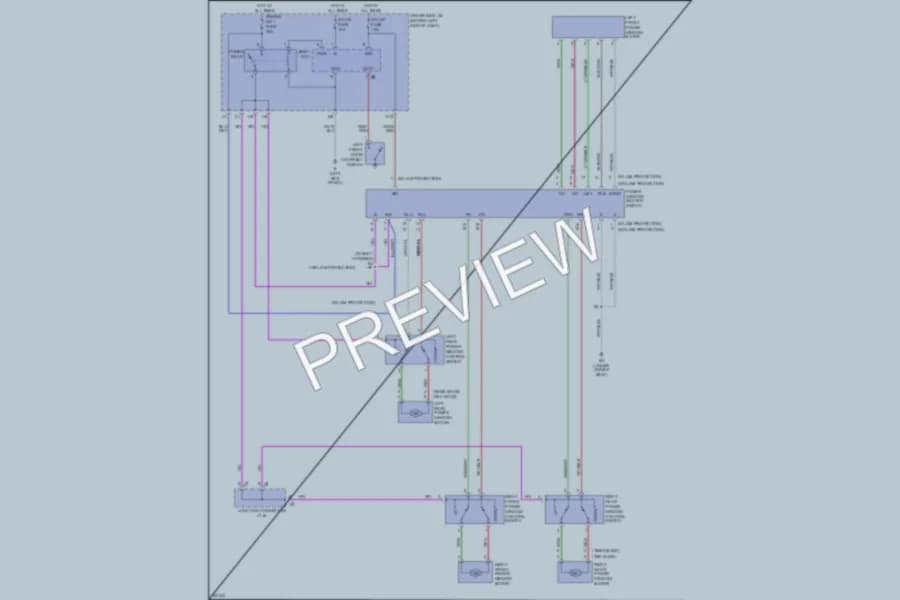 2002 Toyota Camry Power Windows wiring diagram preview