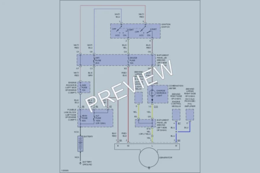 2002 Toyota Echo Starting Charging wiring diagram preview