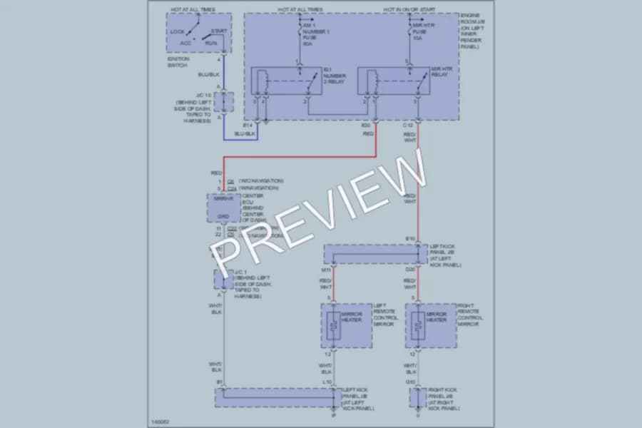 2002 Toyota LandCruiser Defoggers wiring diagram preview