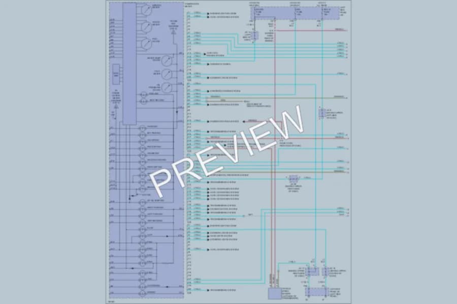 2002 Toyota LandCruiser Instrument Cluster wiring diagram preview