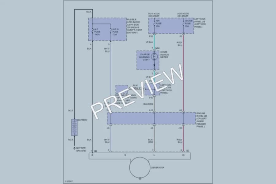 2002 Toyota LandCruiser Starting Charging wiring diagram preview