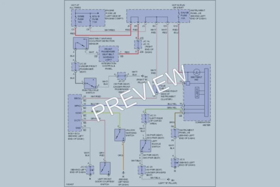 2002 Toyota Sequoia Warning Systems wiring diagram preview