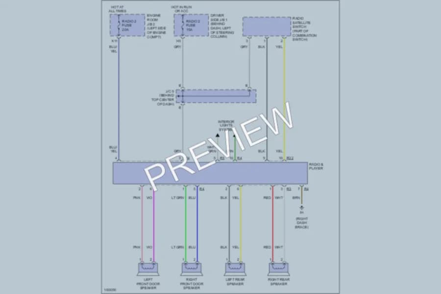 2002 Toyota Sienna Radio wiring diagram preview