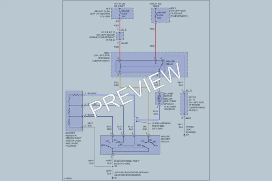 2002 Toyota Tacoma Air Conditioning wiring diagram preview