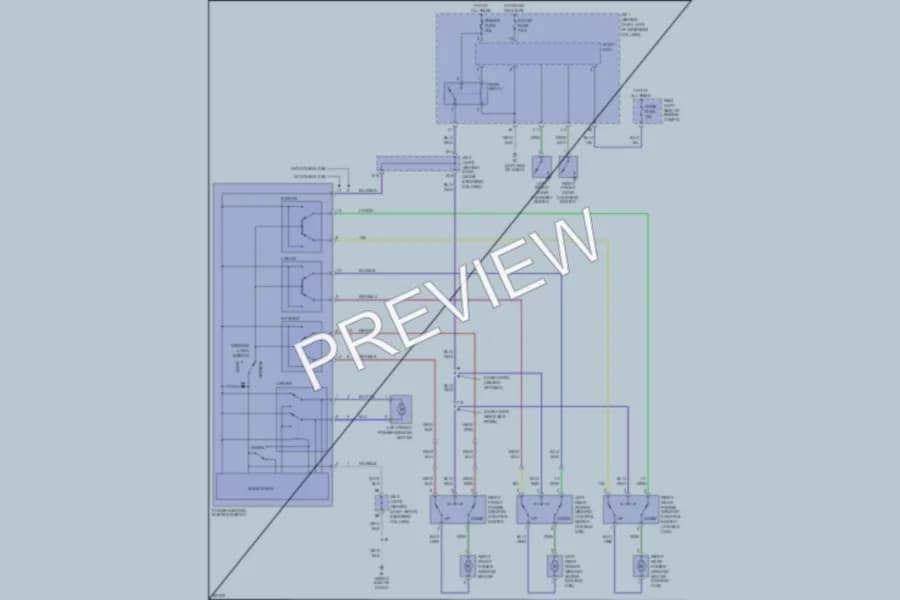 2002 Toyota Tacoma Power Windows wiring diagram preview