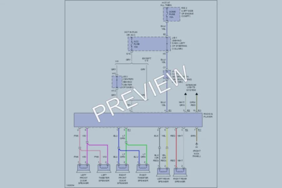 2002 Toyota Tacoma Radio wiring diagram preview