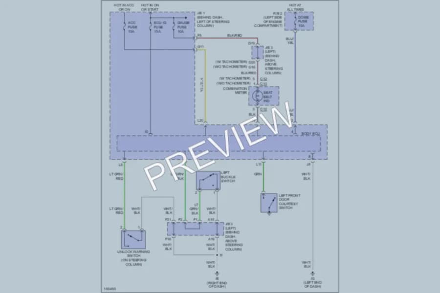 2002 Toyota Tacoma Warning Systems wiring diagram preview