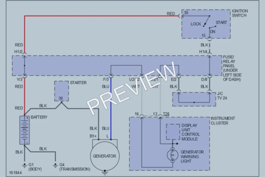 2002 Volkswagen Cabrio Starting Charging wiring diagram preview