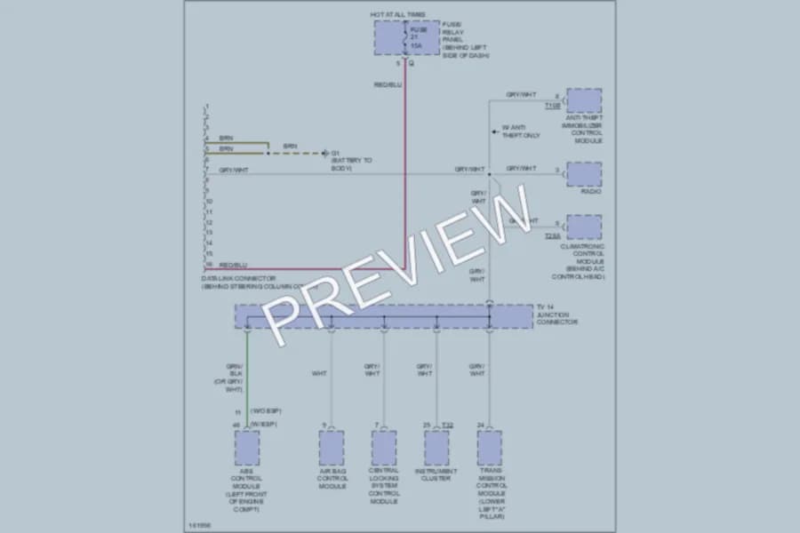 2002 Volkswagen EuroVan Computer Data Lines wiring diagram preview