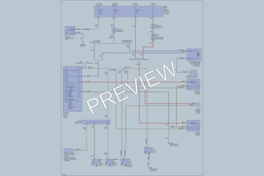 2002 Volkswagen EuroVan Interior Lights wiring diagram preview