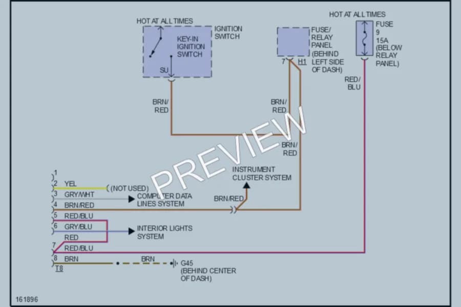 2002 Volkswagen EuroVan Radio wiring diagram preview