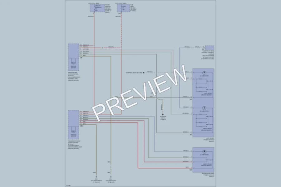 2002 Volkswagen NewBeetle Power Windows wiring diagram preview