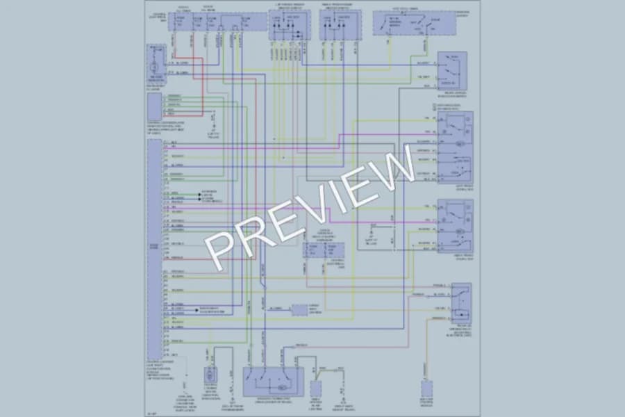 2002 Volvo C70 Power Door Locks wiring diagram preview