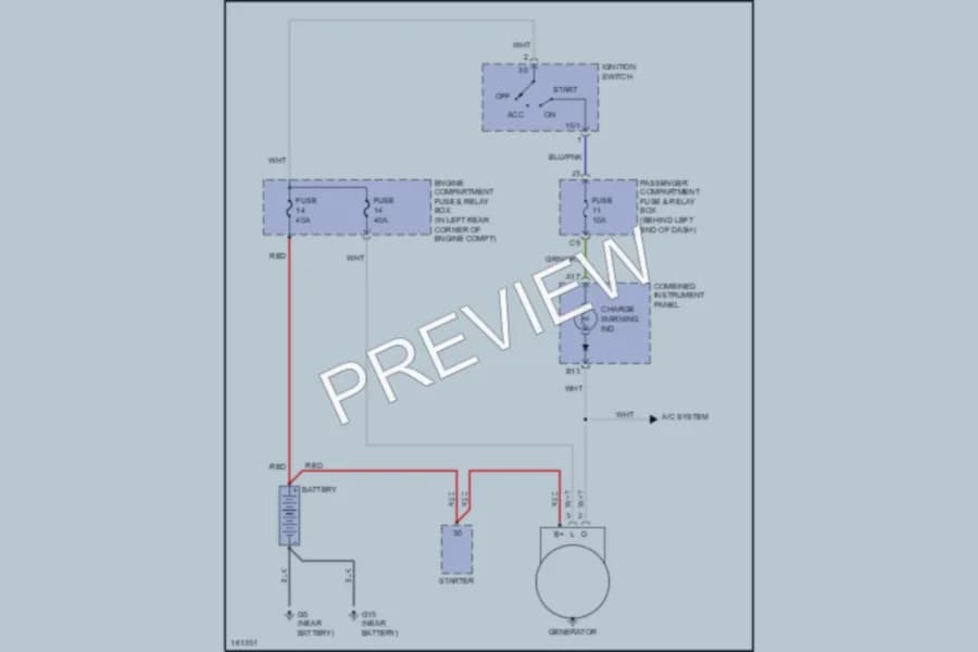 2002 Volvo S40 Starting Charging wiring diagram preview