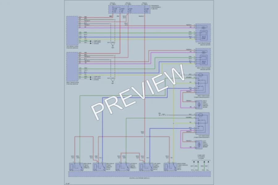 2002 Volvo S80 Power Windows wiring diagram preview