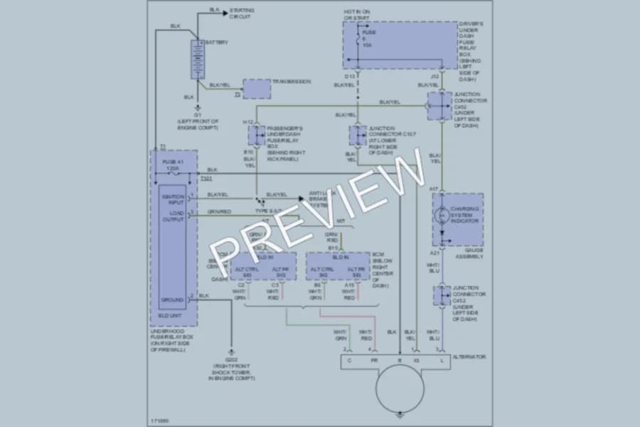 2003 Acura 32CL Starting Charging wiring diagram preview