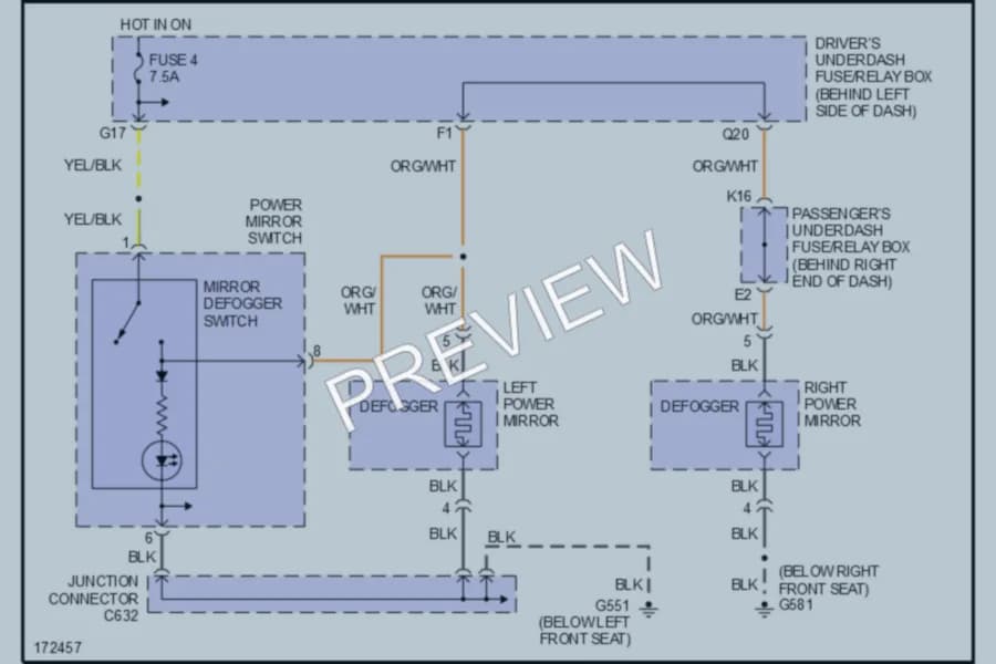 2003 Acura 32TL Defoggers wiring diagram preview