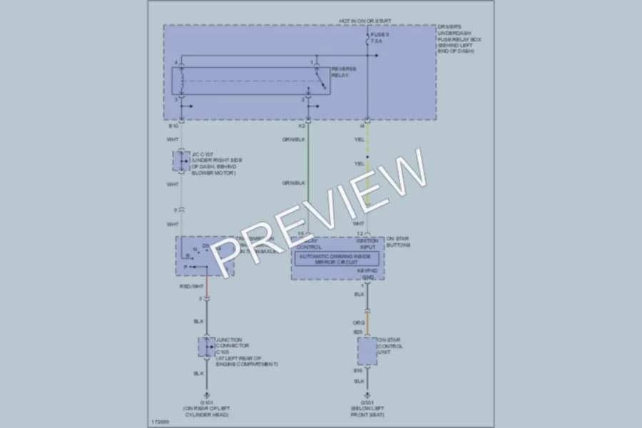 2003 Acura 32TL Power Mirrors wiring diagram preview