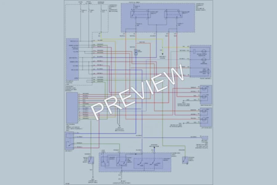 2003 Acura RSX Headlights wiring diagram preview