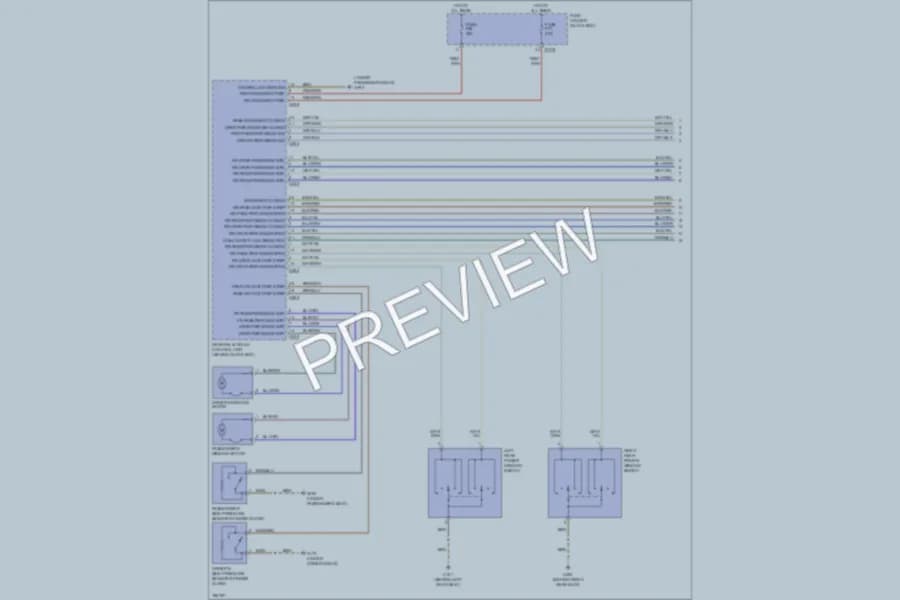2003 BMW 325i Power Windows wiring diagram preview