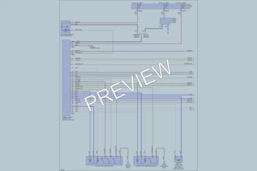 2003 BMW 330i Power Door Locks wiring diagram preview