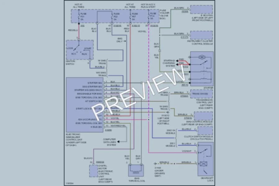 2003 BMW 330xi Anti Theft wiring diagram preview
