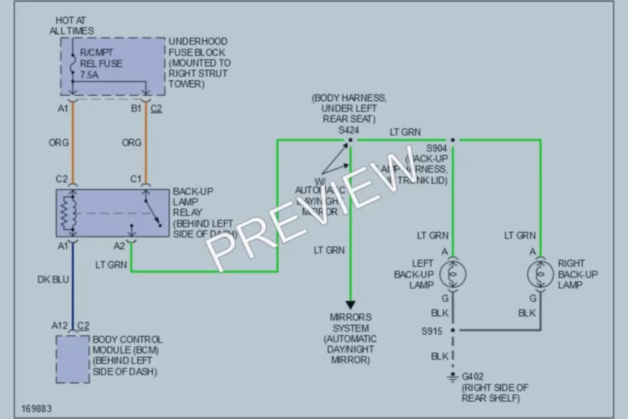 2003 Buick Century Exterior Lights wiring diagram preview