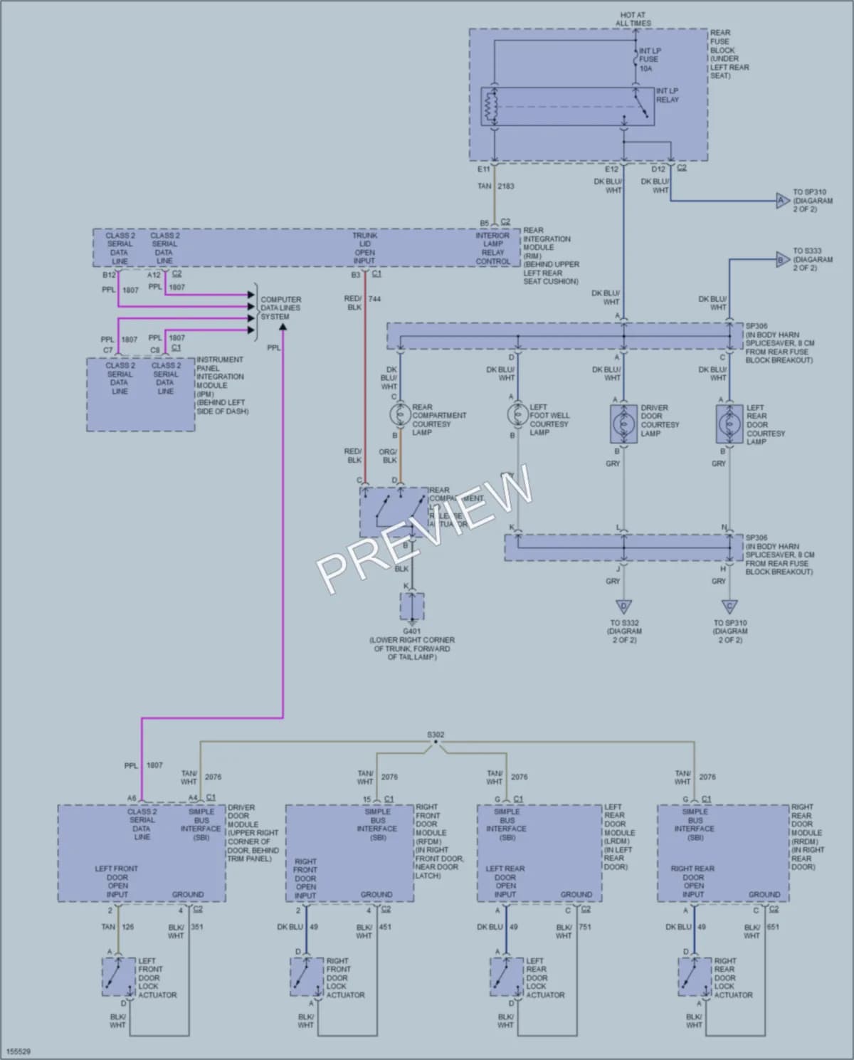 2003 Buick LeSabre Interior Lights wiring diagram preview