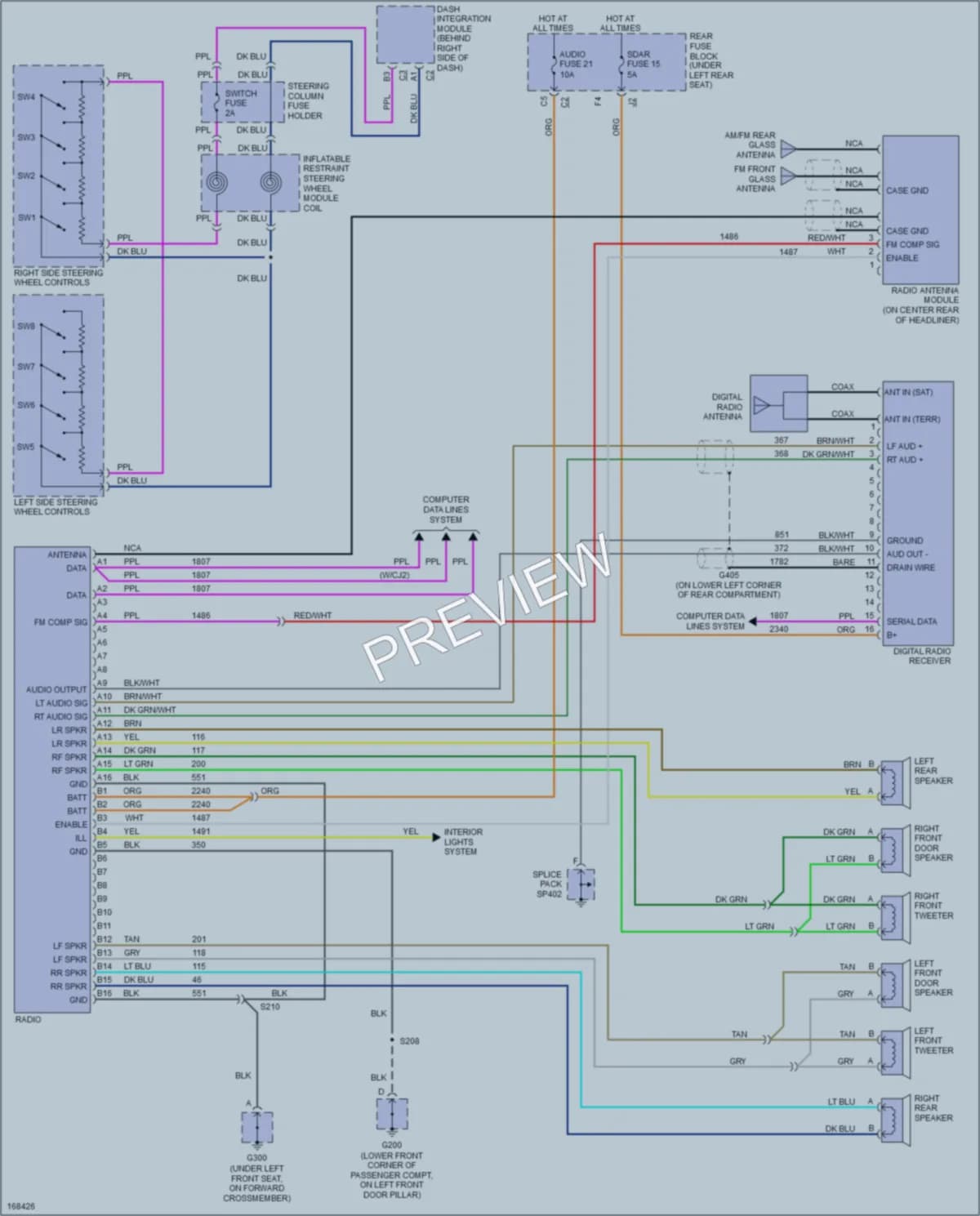 2003 Buick LeSabre Radio wiring diagram preview