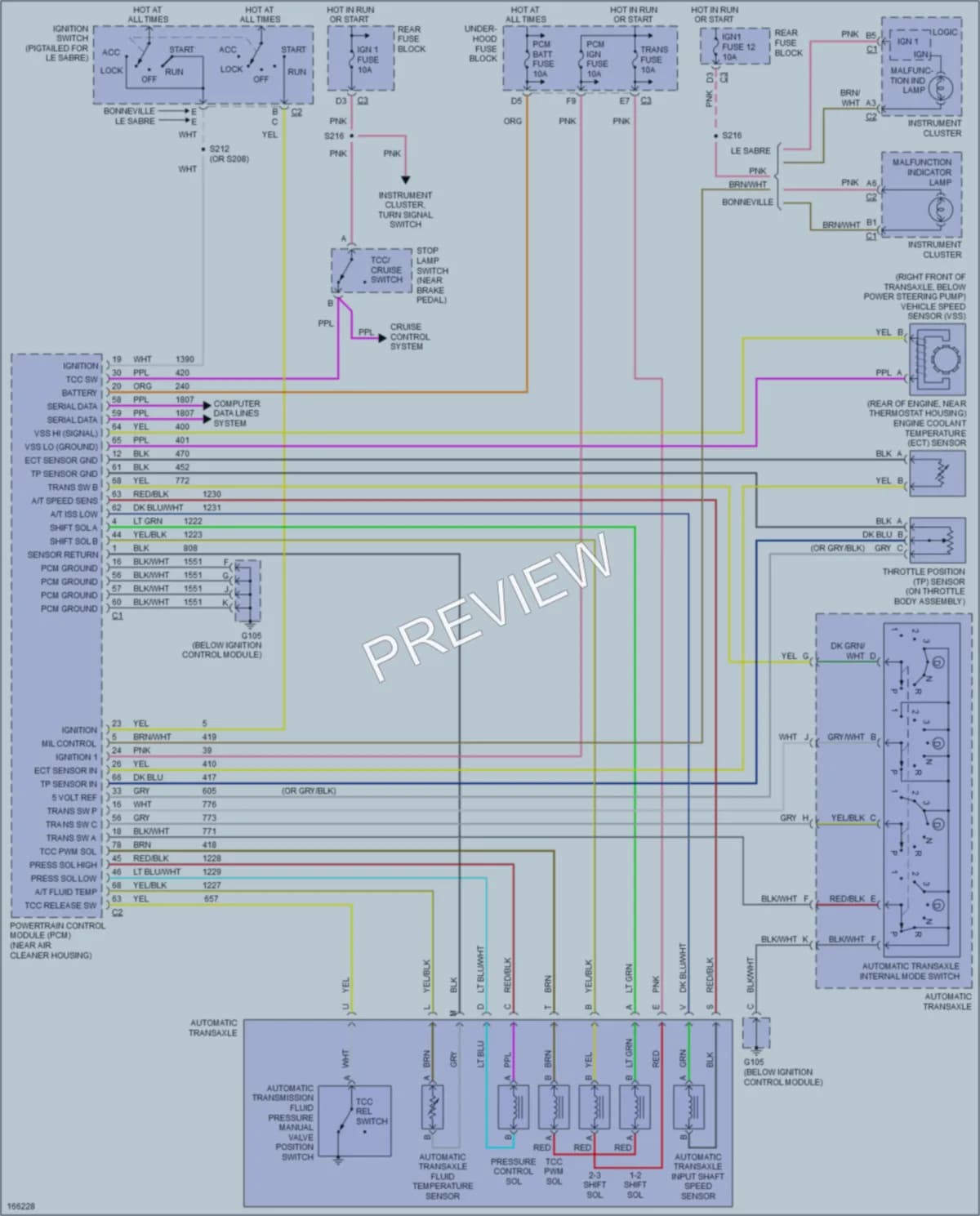 2003 Buick LeSabre Transmission wiring diagram preview
