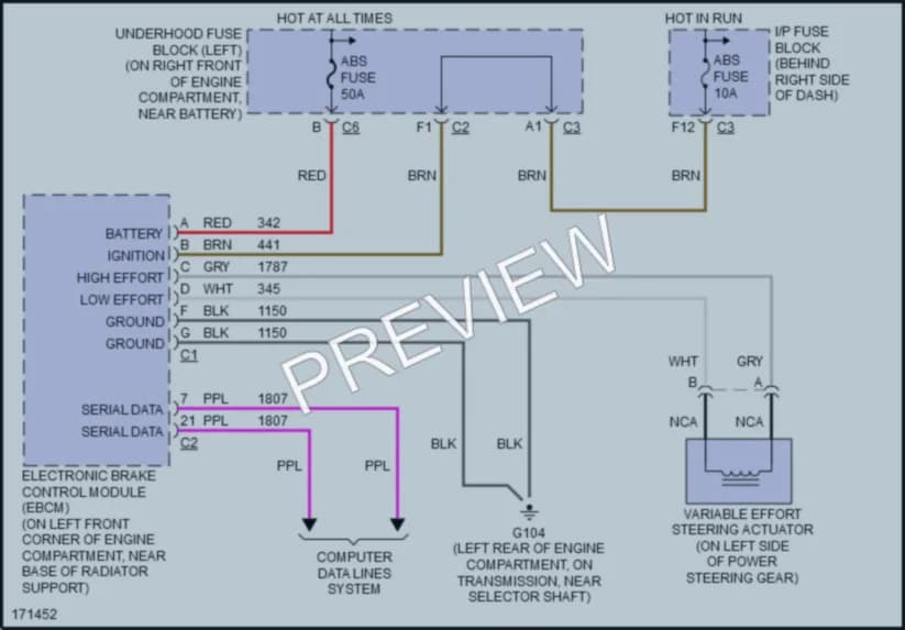 2003 Buick ParkAvenue Electronic Power Steering wiring diagram preview