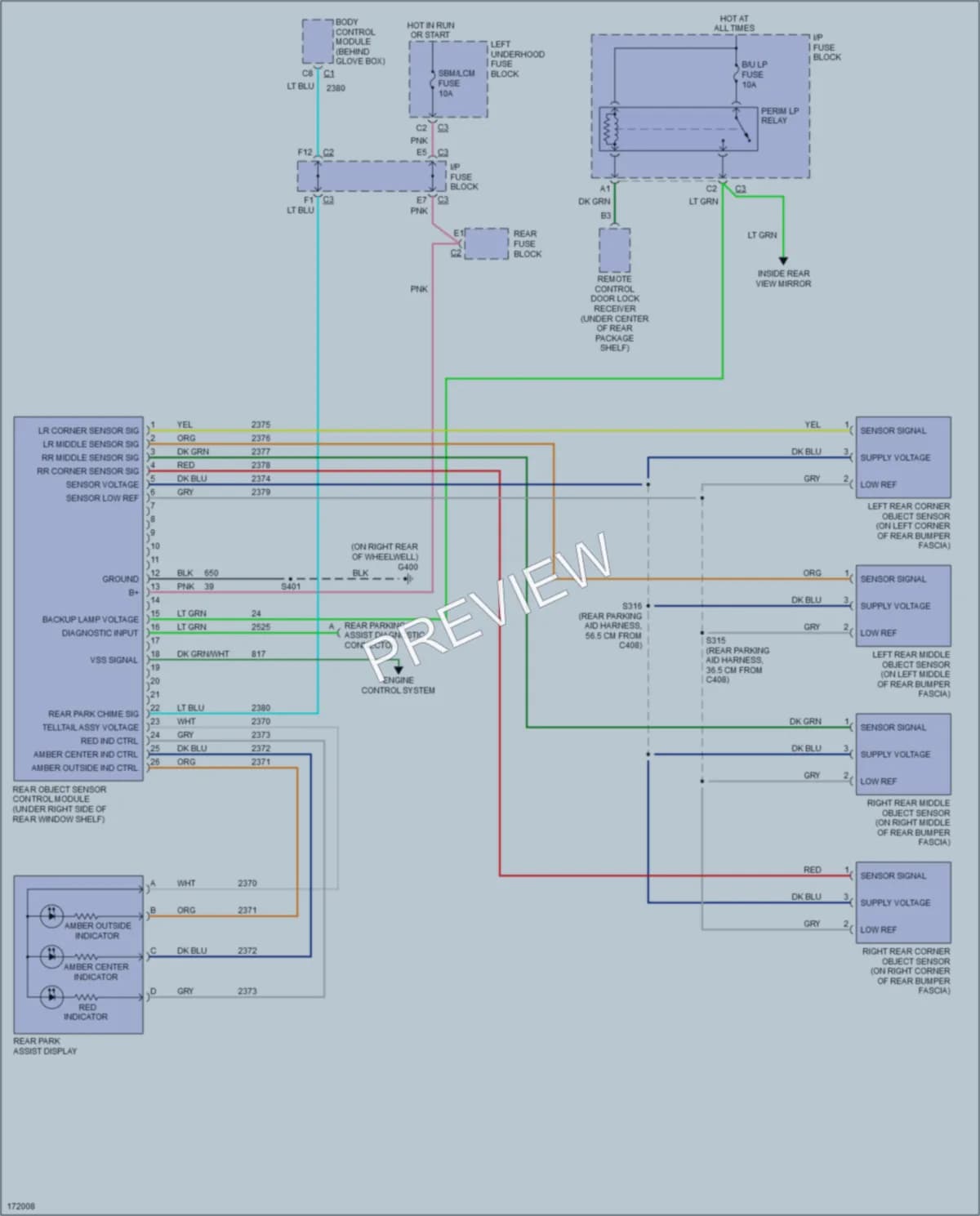 2003 Buick ParkAvenue Navigation wiring diagram preview