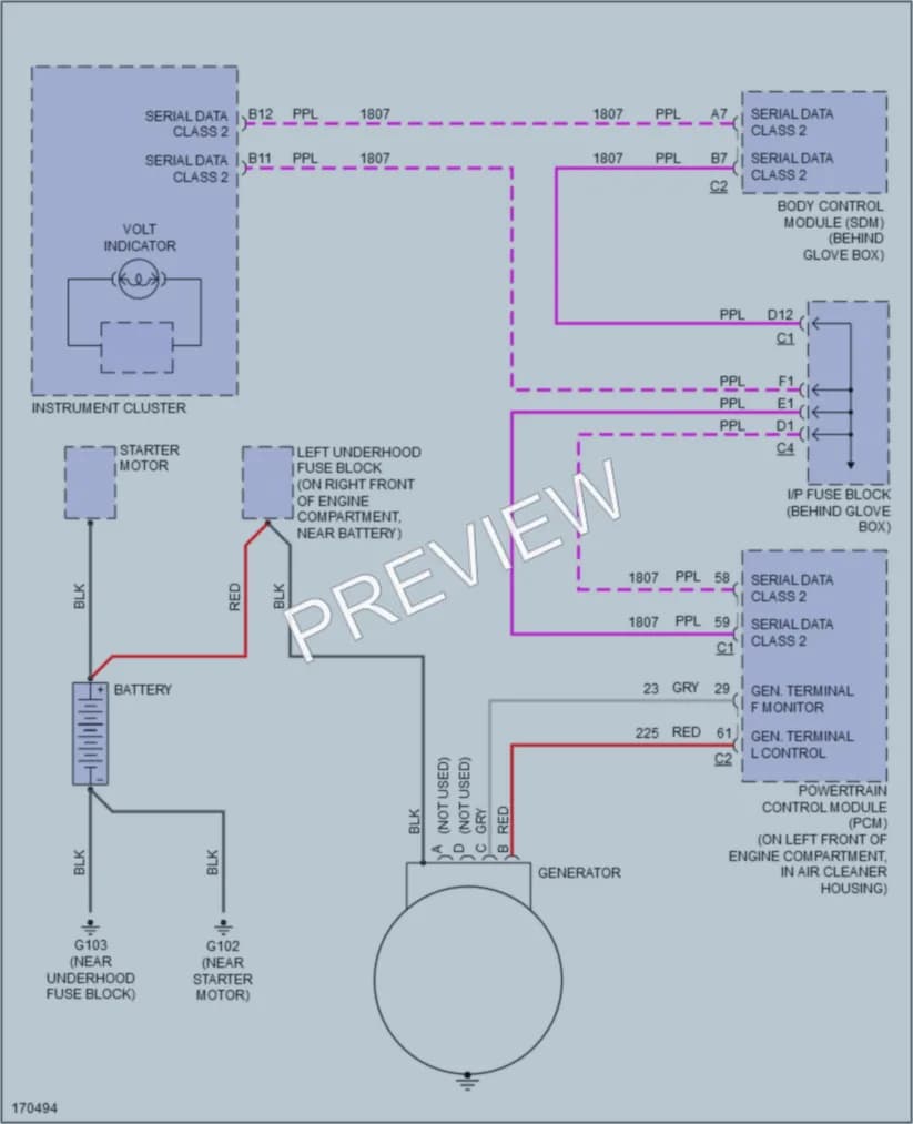 2003 Buick ParkAvenue Starting Charging wiring diagram preview
