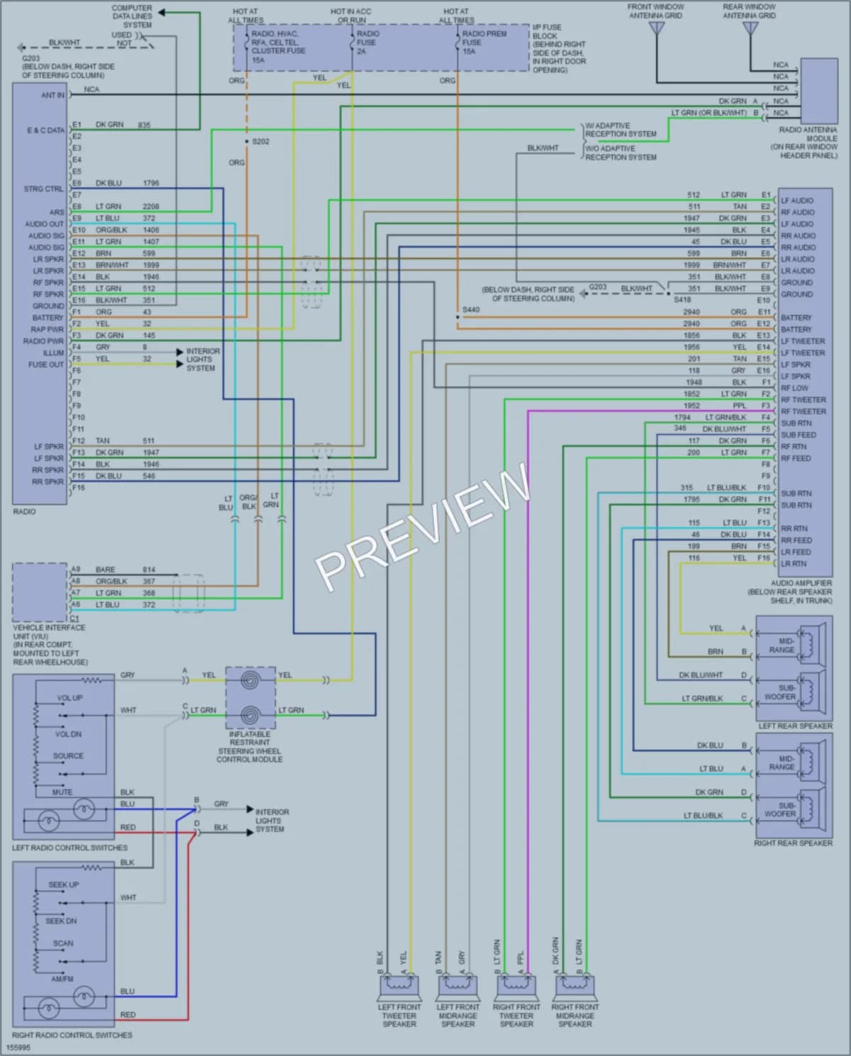 2003 Buick Regal Radio wiring diagram preview